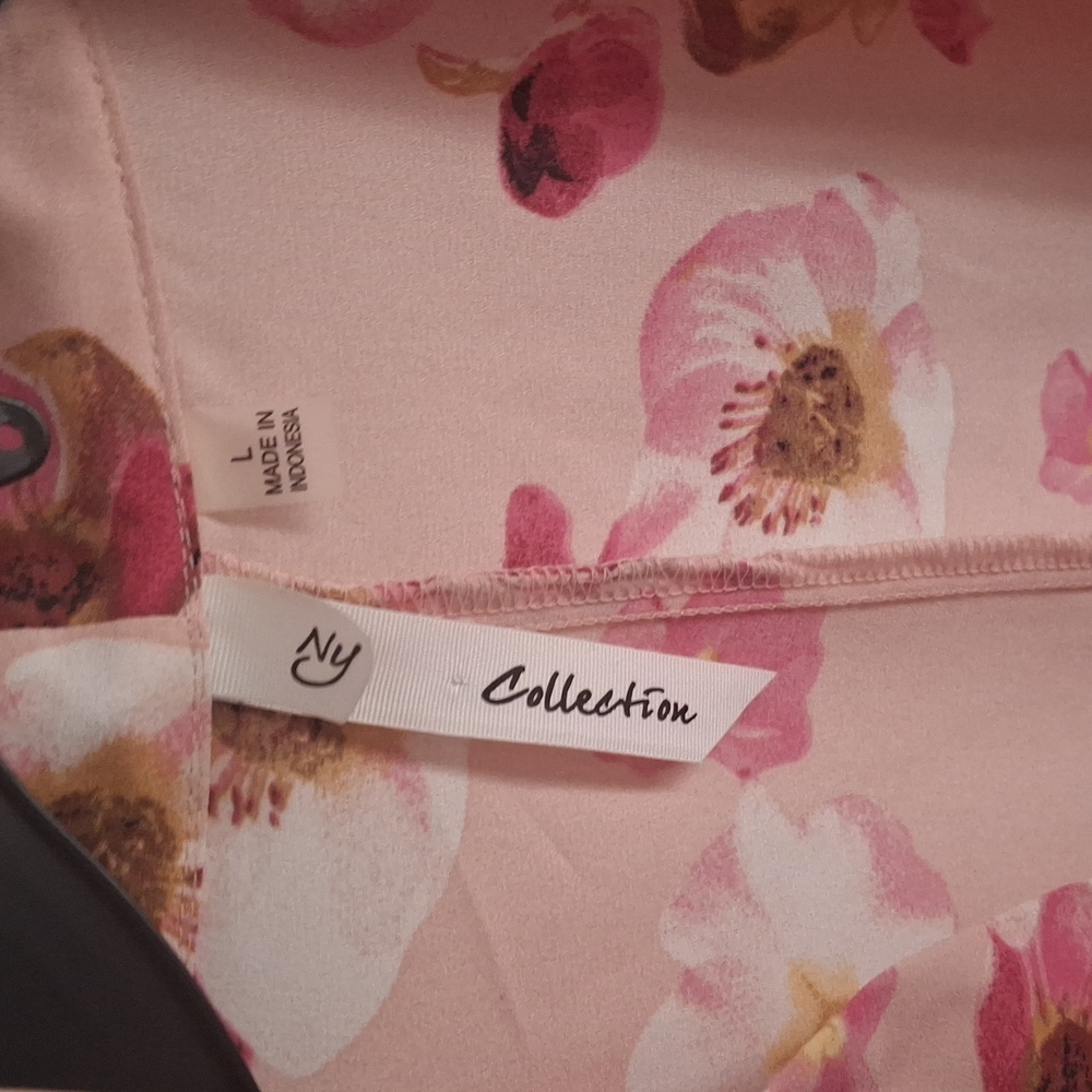 Ny Collection Floral Print Kimono Sz L LIGHTWEIGHT TRAVEL FAIRYCORE Sku Ae - Picture 5 of 9